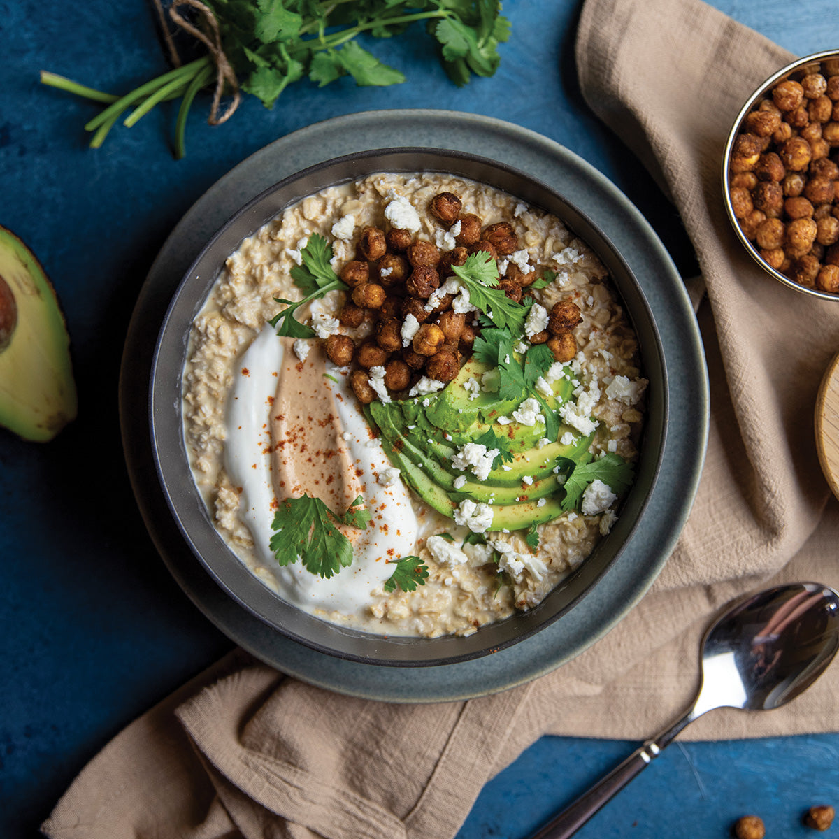 Savory Cashew Butter & Chickpea Oatmeal