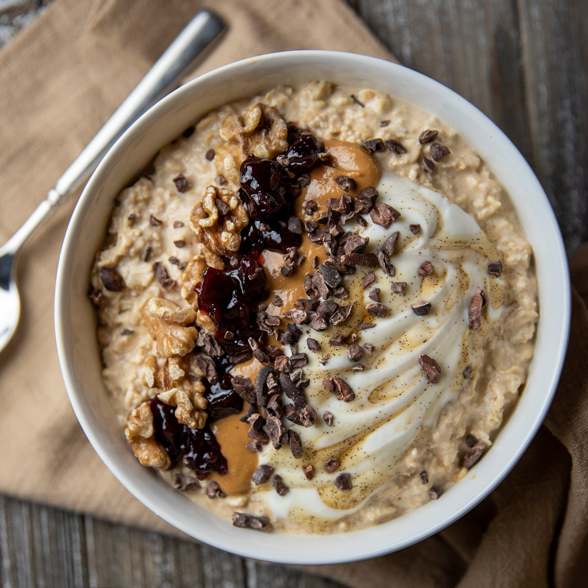 Sweet Overnight Cashew Butter Oatmeal