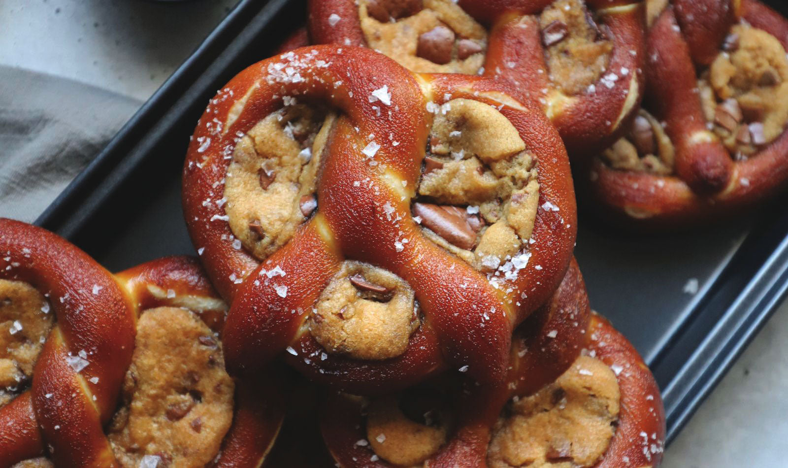 Rich soft pretzels filled with peanut butter cookie dough.